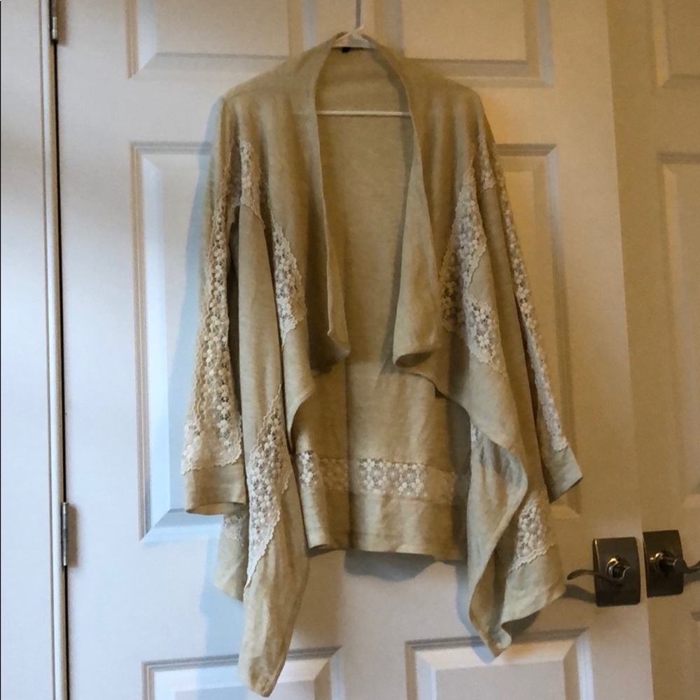 Lace detail sweater